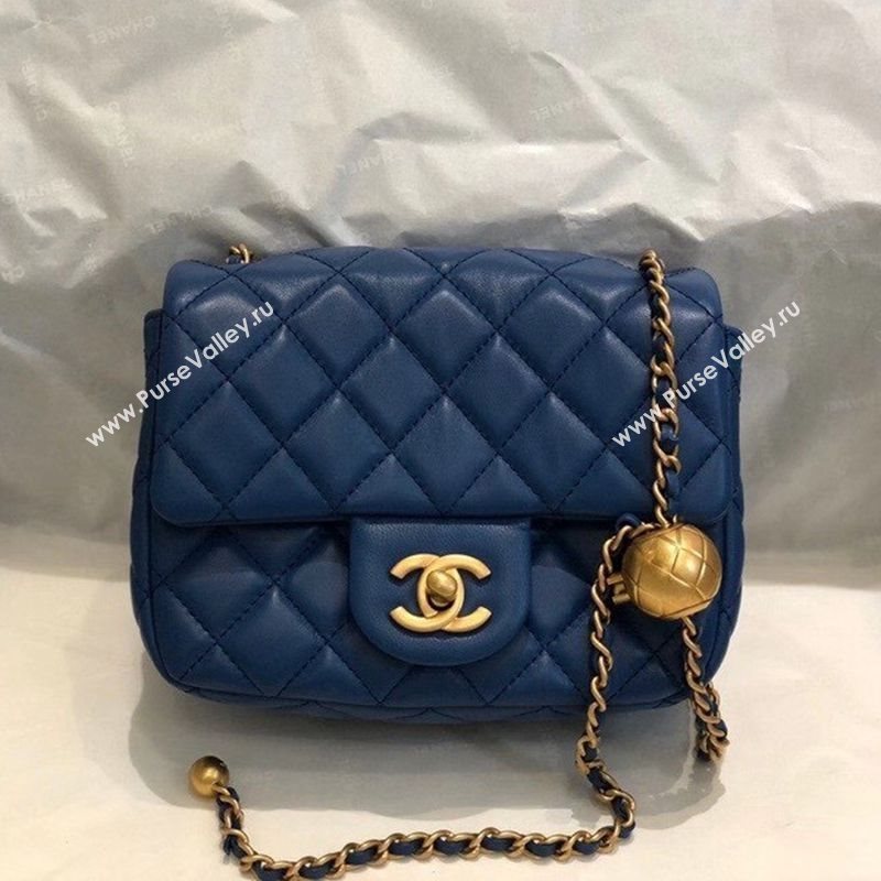 Chanel Lambskin & Gold-Tone Metal Flap Bag AS1786 Royal Blue 2020 TOP (SMJD-20112328)
