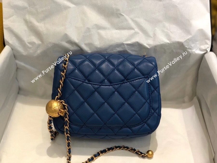 Chanel Lambskin & Gold-Tone Metal Flap Bag AS1786 Royal Blue 2020 TOP (SMJD-20112328)