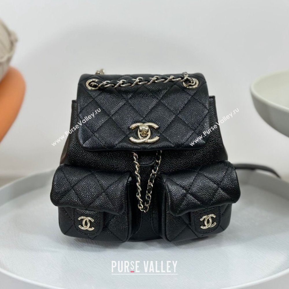 Chanel Grained Calfskin Small Backpack Bag AS3787 Black 2023 Top (SM-23112808)