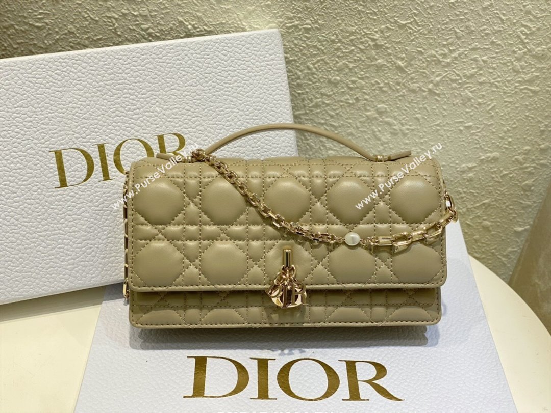 Dior My Dior Mini Bag in Apricot Cannage Lambskin 0980 2024 (DMZ-24050723)