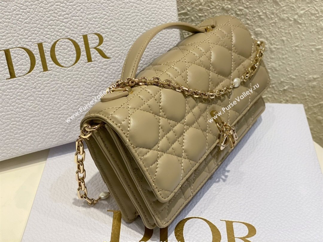 Dior My Dior Mini Bag in Apricot Cannage Lambskin 0980 2024 (DMZ-24050723)