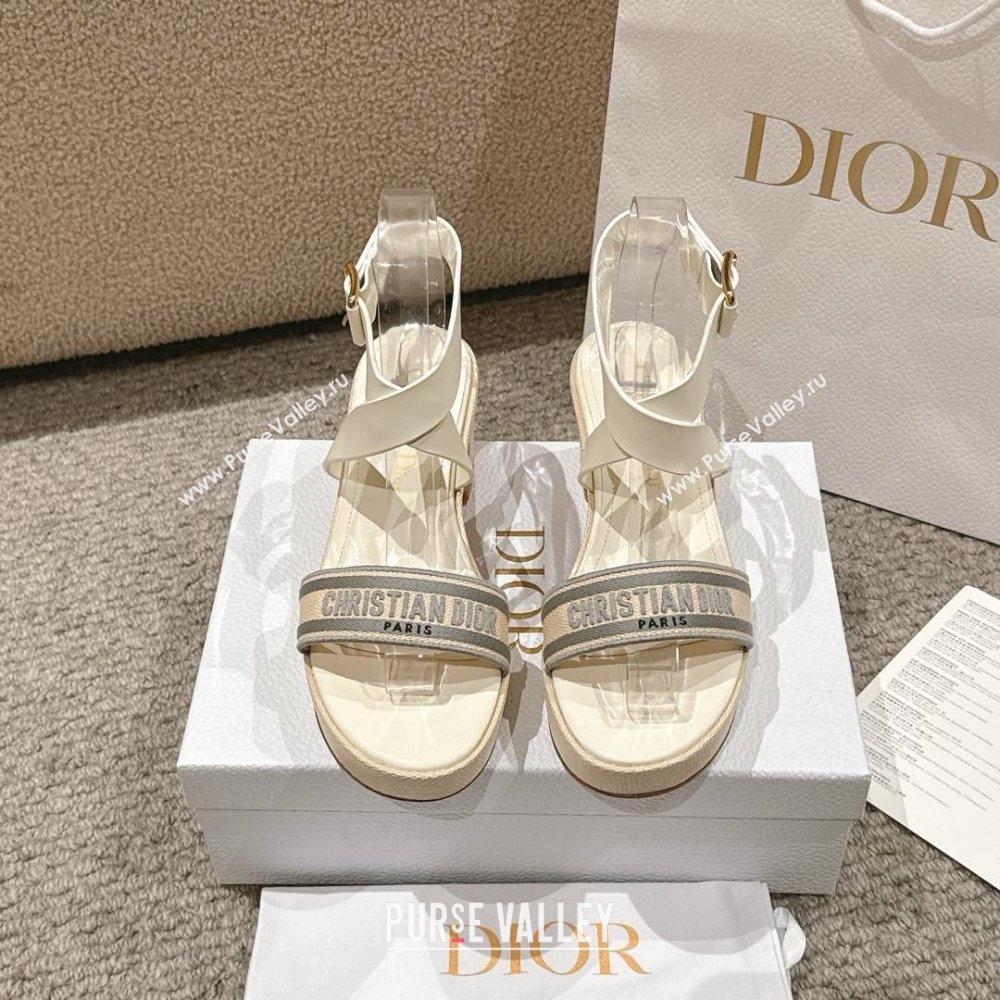 Dior Dway Heeled Sandals 7cm D22002 Grey 2025 (MD-25022013)