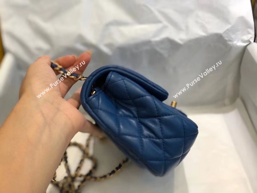 Chanel Lambskin & Gold-Tone Metal Flap Bag AS1786 Royal Blue 2020 TOP (SMJD-20112328)