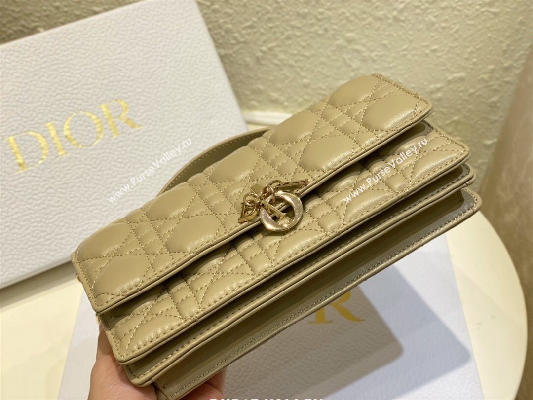 Dior My Dior Mini Bag in Apricot Cannage Lambskin 0980 2024 (DMZ-24050723)