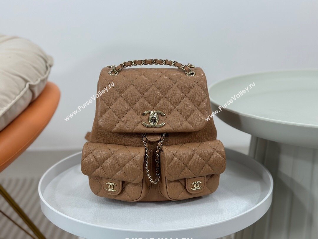 Chanel Grained Calfskin Backpack Bag AS3860 Brown 2023 Top (SM-23112809)