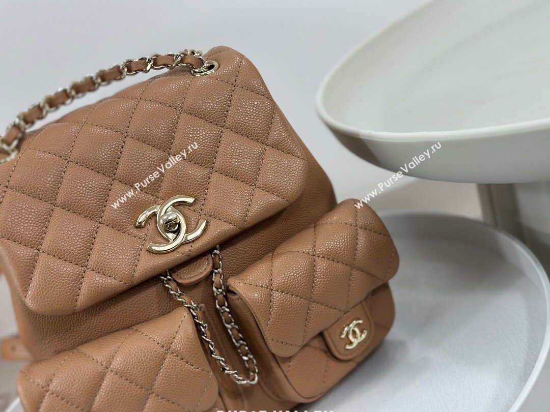 Chanel Grained Calfskin Backpack Bag AS3860 Brown 2023 Top (SM-23112809)