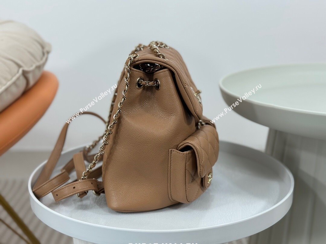 Chanel Grained Calfskin Backpack Bag AS3860 Brown 2023 Top (SM-23112809)