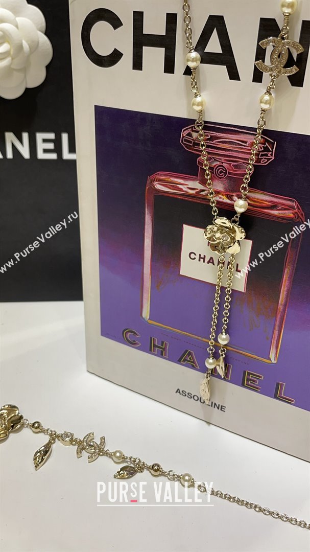 Chanel Camellia Necklace CH101054 Gold 2024 (YF-24101054)