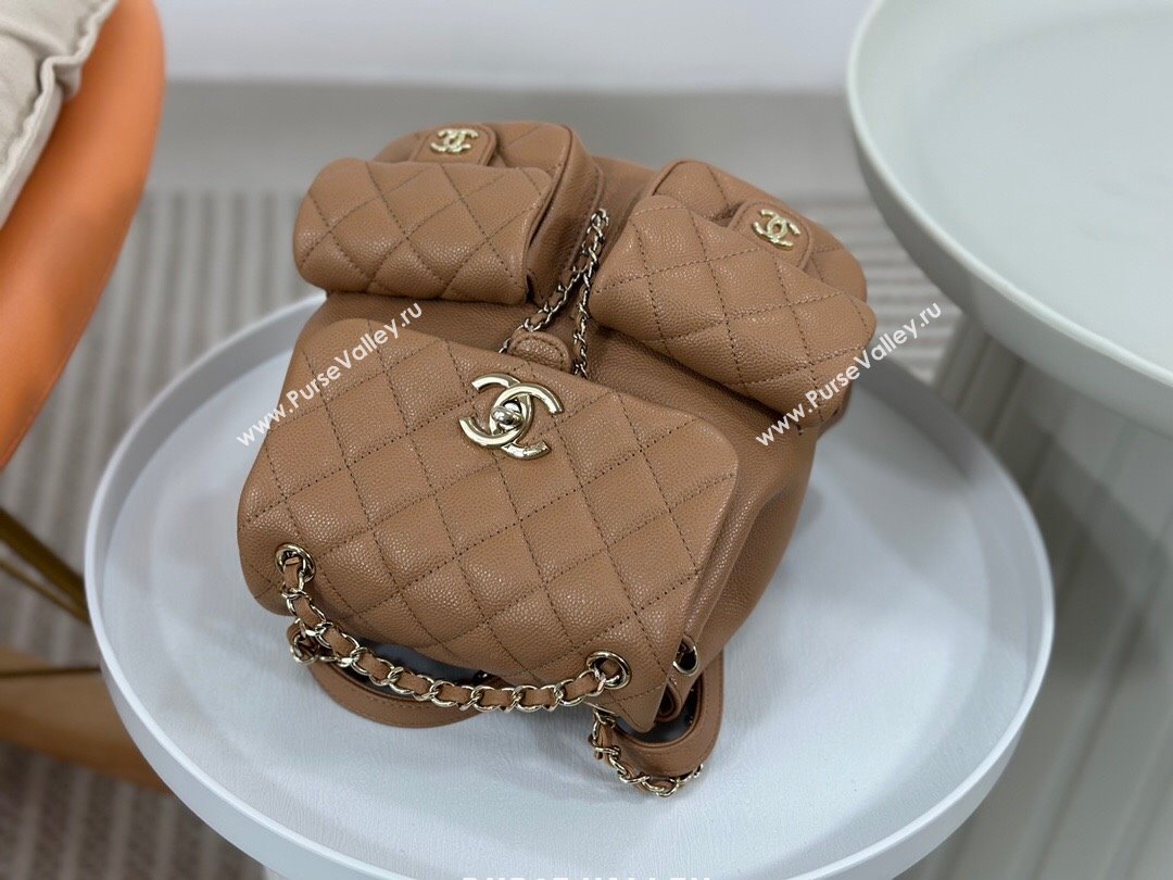 Chanel Grained Calfskin Backpack Bag AS3860 Brown 2023 Top (SM-23112809)