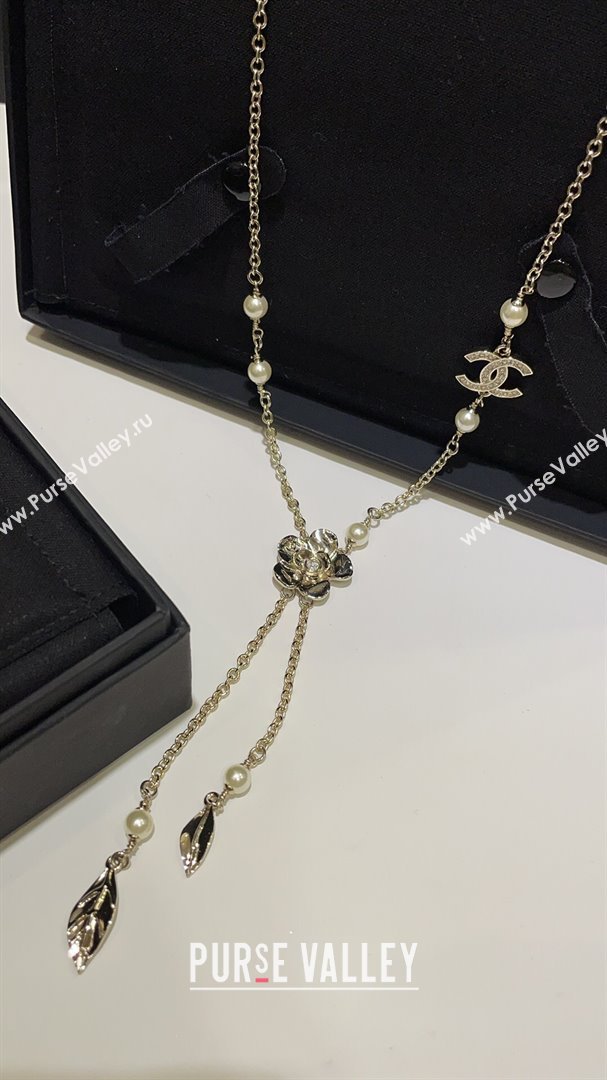 Chanel Camellia Necklace CH101054 Gold 2024 (YF-24101054)