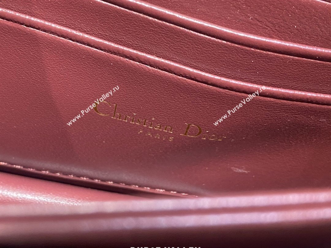 Dior My Dior Mini Bag in Burgundy Cannage Lambskin 0980 2024 (DMZ-24050725)