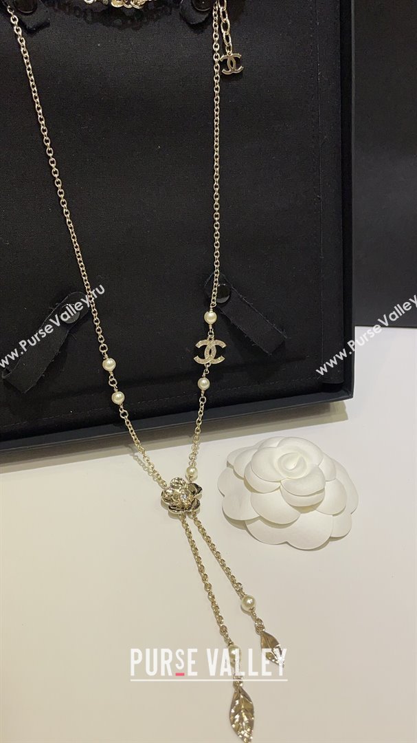 Chanel Camellia Necklace CH101054 Gold 2024 (YF-24101054)