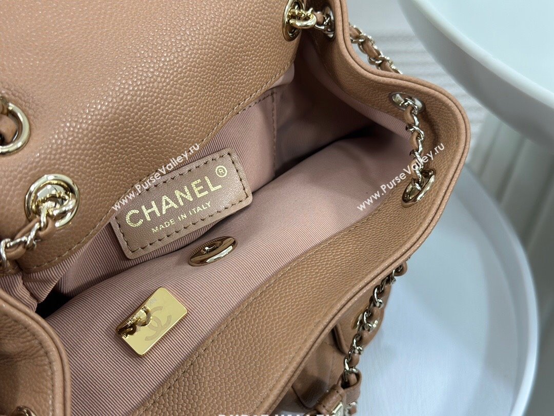 Chanel Grained Calfskin Backpack Bag AS3860 Brown 2023 Top (SM-23112809)