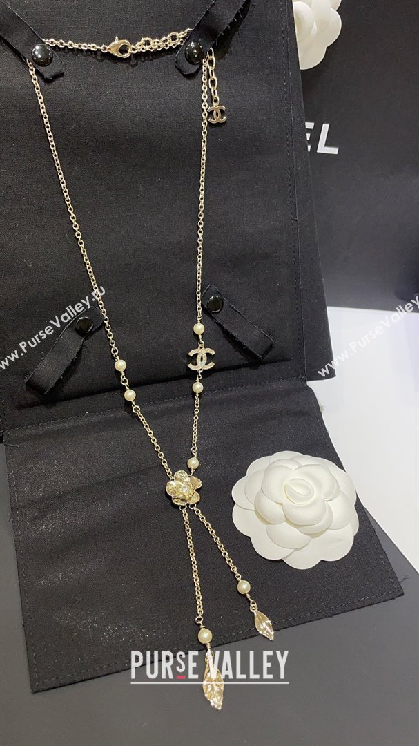 Chanel Camellia Necklace CH101054 Gold 2024 (YF-24101054)