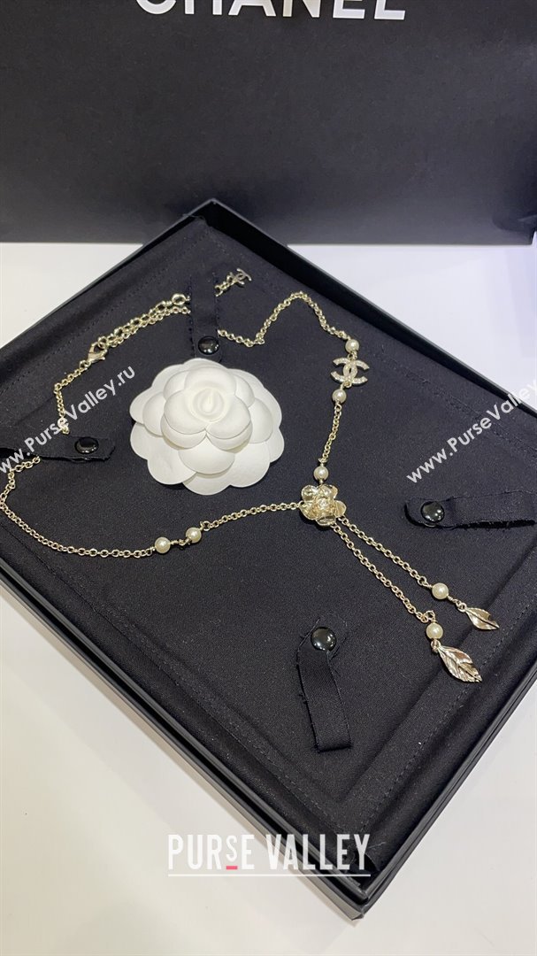 Chanel Camellia Necklace CH101054 Gold 2024 (YF-24101054)