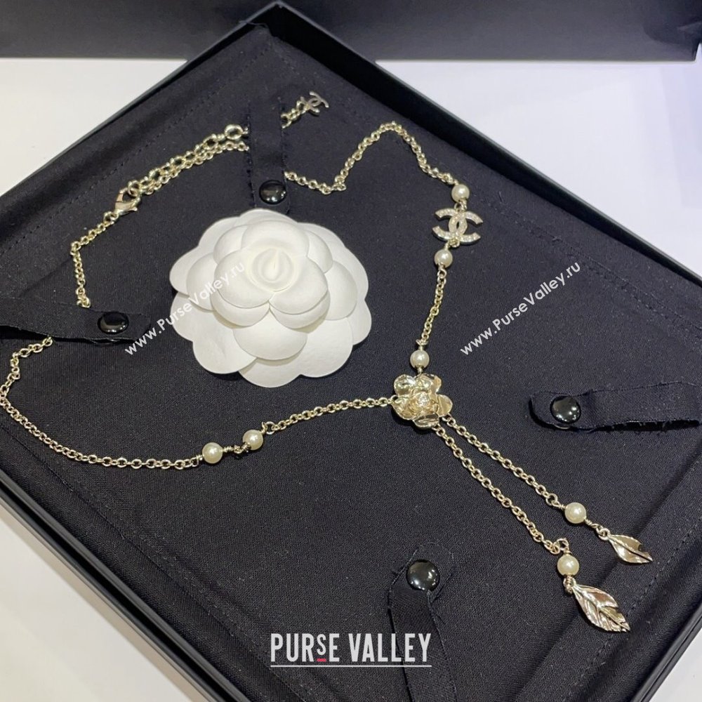 Chanel Camellia Necklace CH101054 Gold 2024 (YF-24101054)