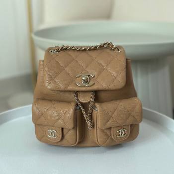 Chanel Grained Calfskin Small Backpack Bag AS3787 Brown 2023 Top (SM-23112810)