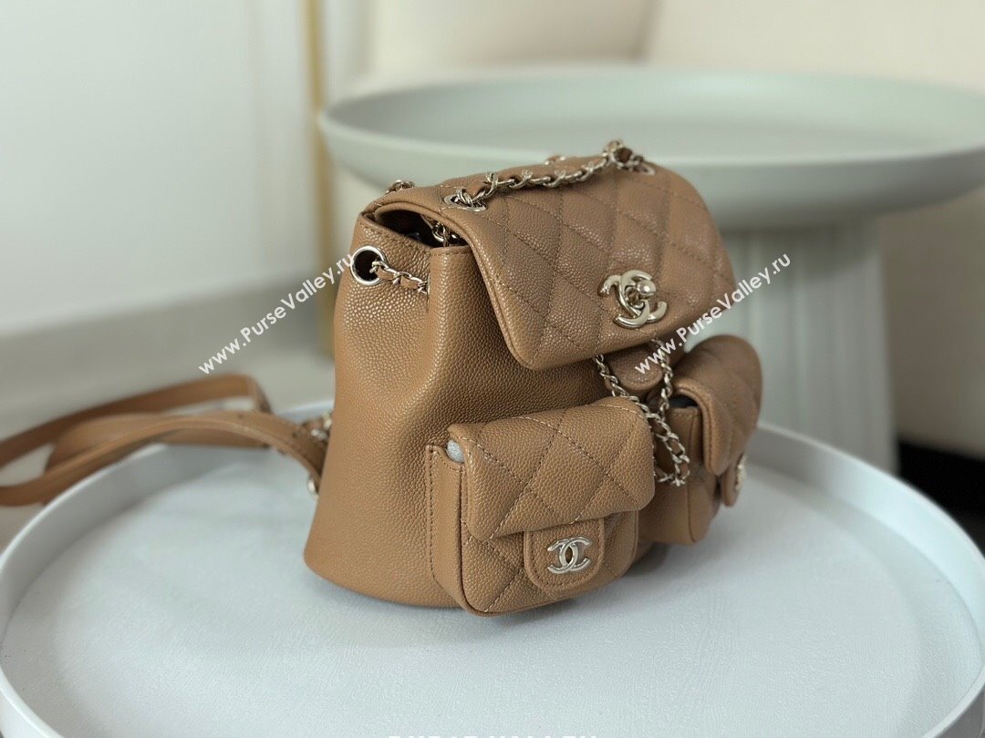 Chanel Grained Calfskin Small Backpack Bag AS3787 Brown 2023 Top (SM-23112810)