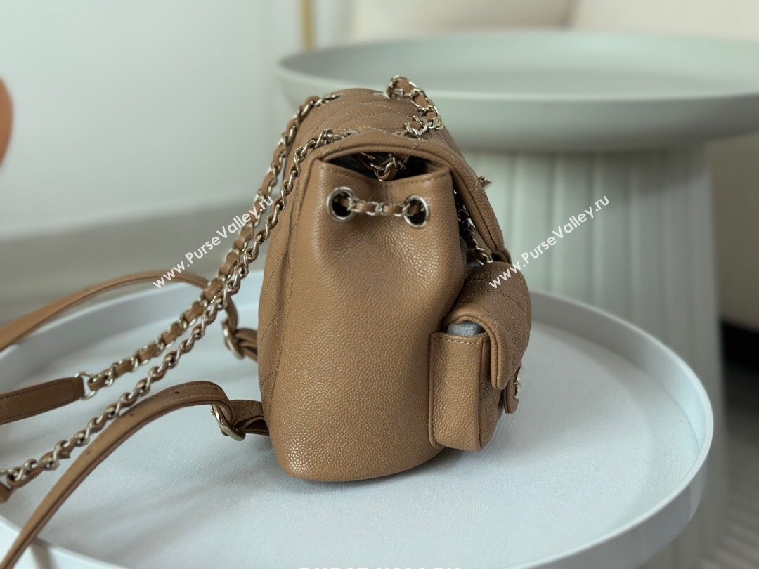 Chanel Grained Calfskin Small Backpack Bag AS3787 Brown 2023 Top (SM-23112810)