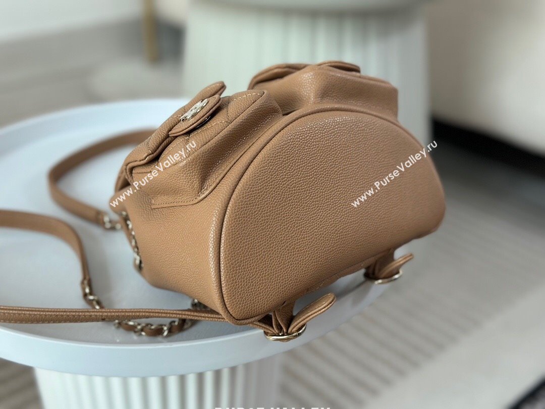 Chanel Grained Calfskin Small Backpack Bag AS3787 Brown 2023 Top (SM-23112810)