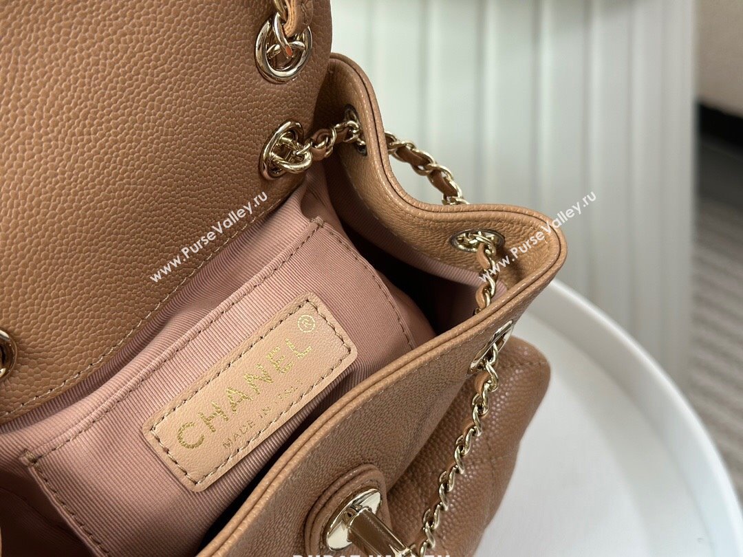 Chanel Grained Calfskin Small Backpack Bag AS3787 Brown 2023 Top (SM-23112810)