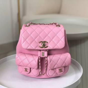 Chanel Grained Calfskin Backpack Bag AS3860 Pink 2023 Top (SM-23112811)