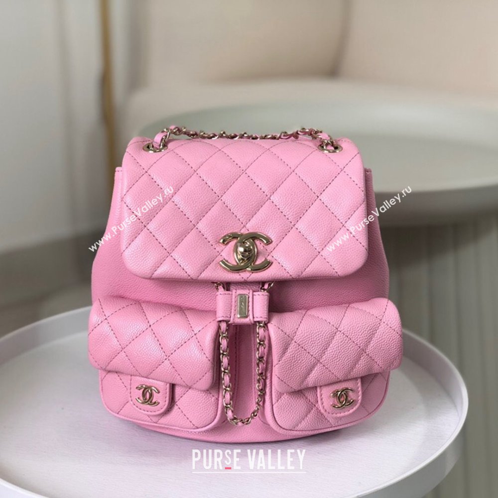 Chanel Grained Calfskin Backpack Bag AS3860 Pink 2023 Top (SM-23112811)