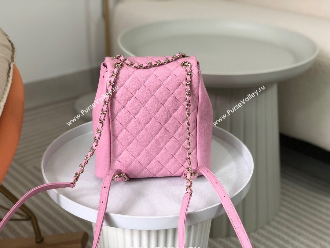 Chanel Grained Calfskin Backpack Bag AS3860 Pink 2023 Top (SM-23112811)