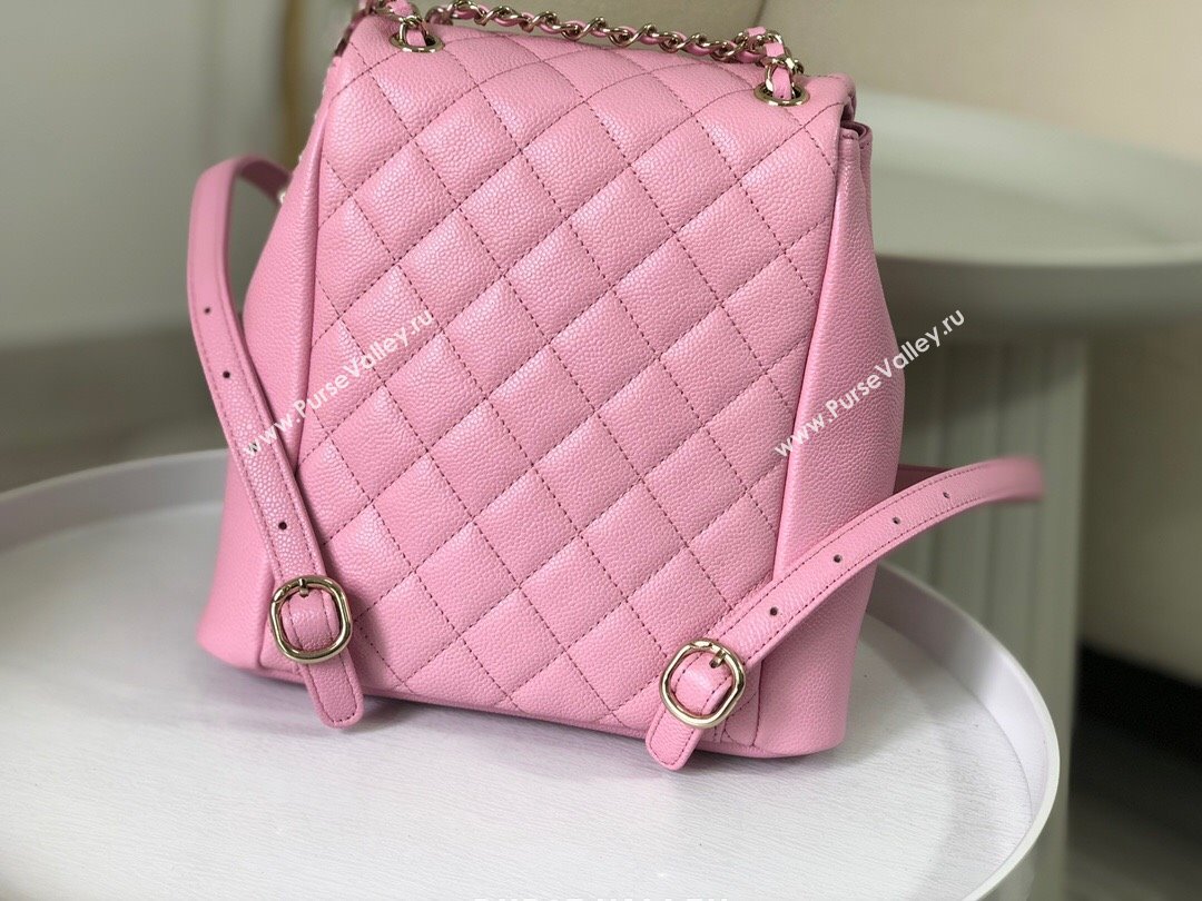 Chanel Grained Calfskin Backpack Bag AS3860 Pink 2023 Top (SM-23112811)