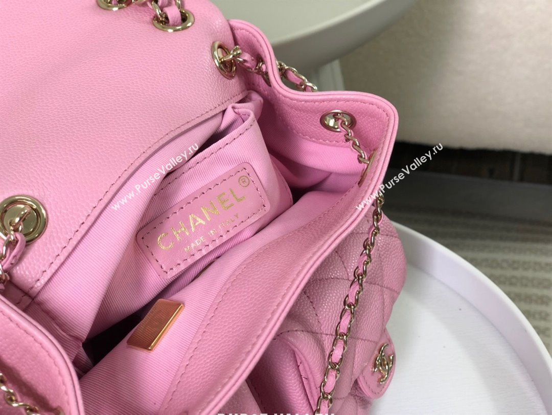 Chanel Grained Calfskin Backpack Bag AS3860 Pink 2023 Top (SM-23112811)