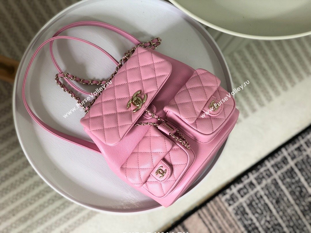 Chanel Grained Calfskin Backpack Bag AS3860 Pink 2023 Top (SM-23112811)