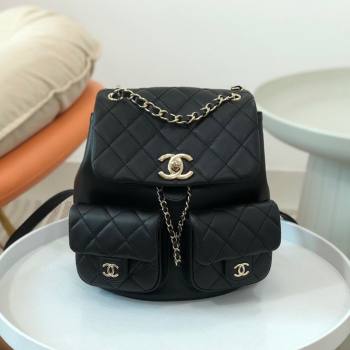 Chanel Lambskin Duma Backpack Bag S3860 Black 2023 Top (SM-23112812)