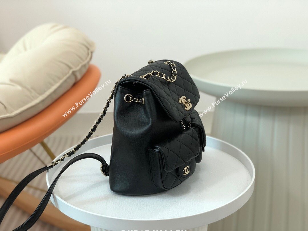 Chanel Lambskin Duma Backpack Bag S3860 Black 2023 Top (SM-23112812)