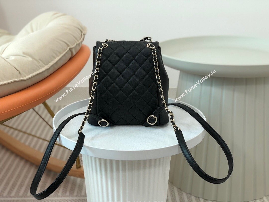 Chanel Lambskin Duma Backpack Bag S3860 Black 2023 Top (SM-23112812)