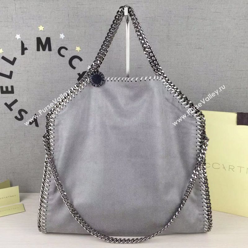 Stella McCartney Falabella Fold Over Tote Bag Grey 2020 (WJ-20121629)