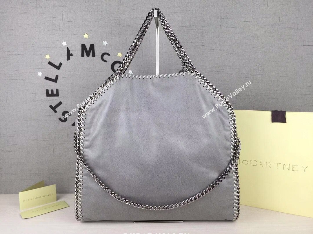 Stella McCartney Falabella Fold Over Tote Bag Grey 2020 (WJ-20121629)