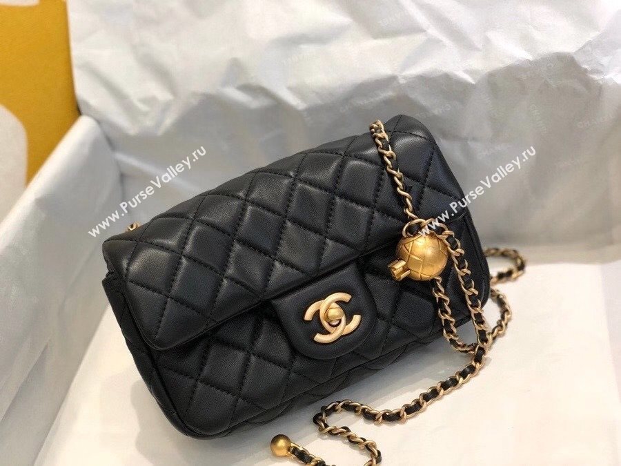 Chanel Lambskin & Gold-Tone Metal Flap Bag AS1787 Black 2020 TOP (SMJD-20112337)
