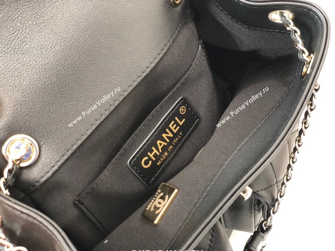 Chanel Lambskin Duma Backpack Bag S3860 Black 2023 Top (SM-23112812)