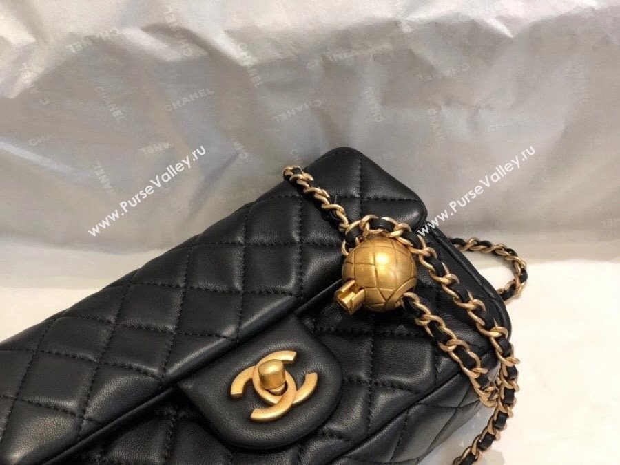 Chanel Lambskin & Gold-Tone Metal Flap Bag AS1787 Black 2020 TOP (SMJD-20112337)
