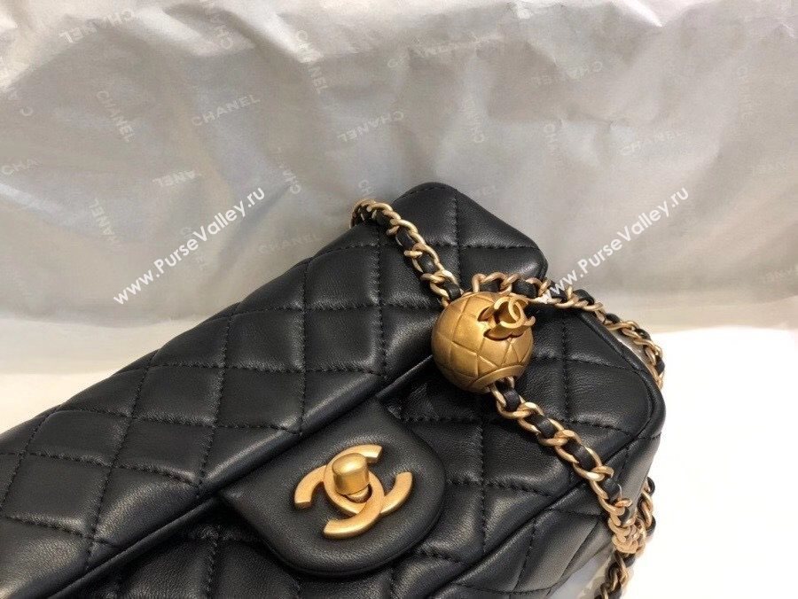 Chanel Lambskin & Gold-Tone Metal Flap Bag AS1787 Black 2020 TOP (SMJD-20112337)
