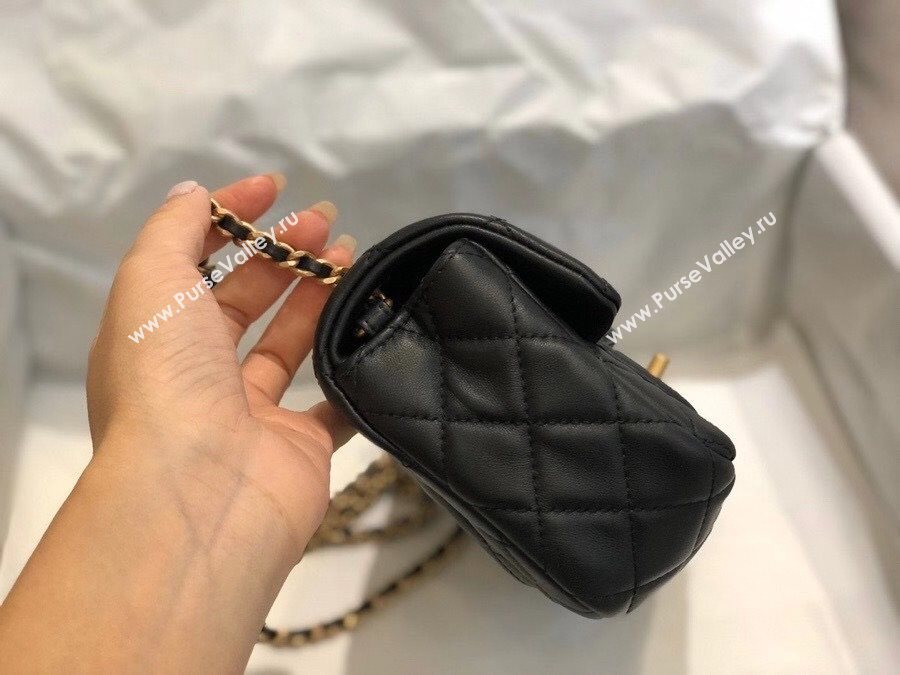 Chanel Lambskin & Gold-Tone Metal Flap Bag AS1787 Black 2020 TOP (SMJD-20112337)