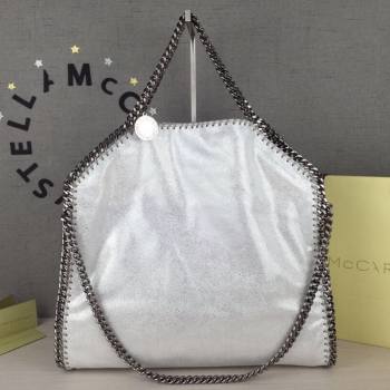 Stella McCartney Falabella Fold Over Tote Bag Silver White 2020 (WJ-20121634)