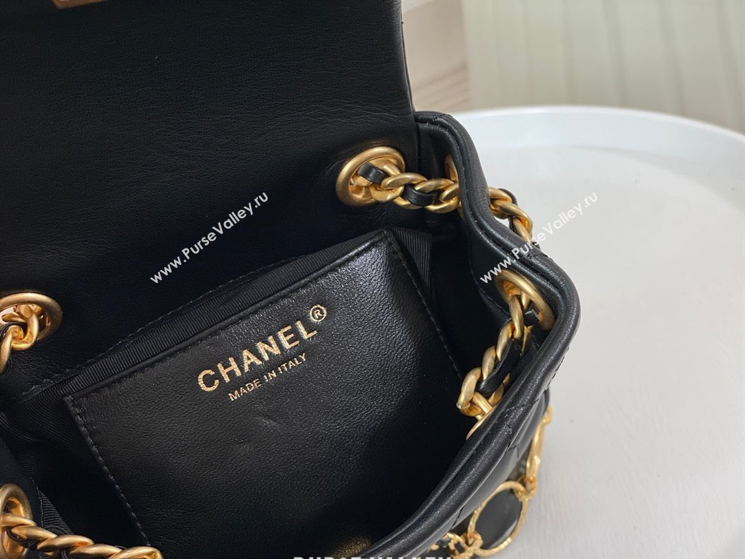 Chanel Calfskin Small Backpack Bag with Badge AS4275 Black 2023 Top (SM-23112815)