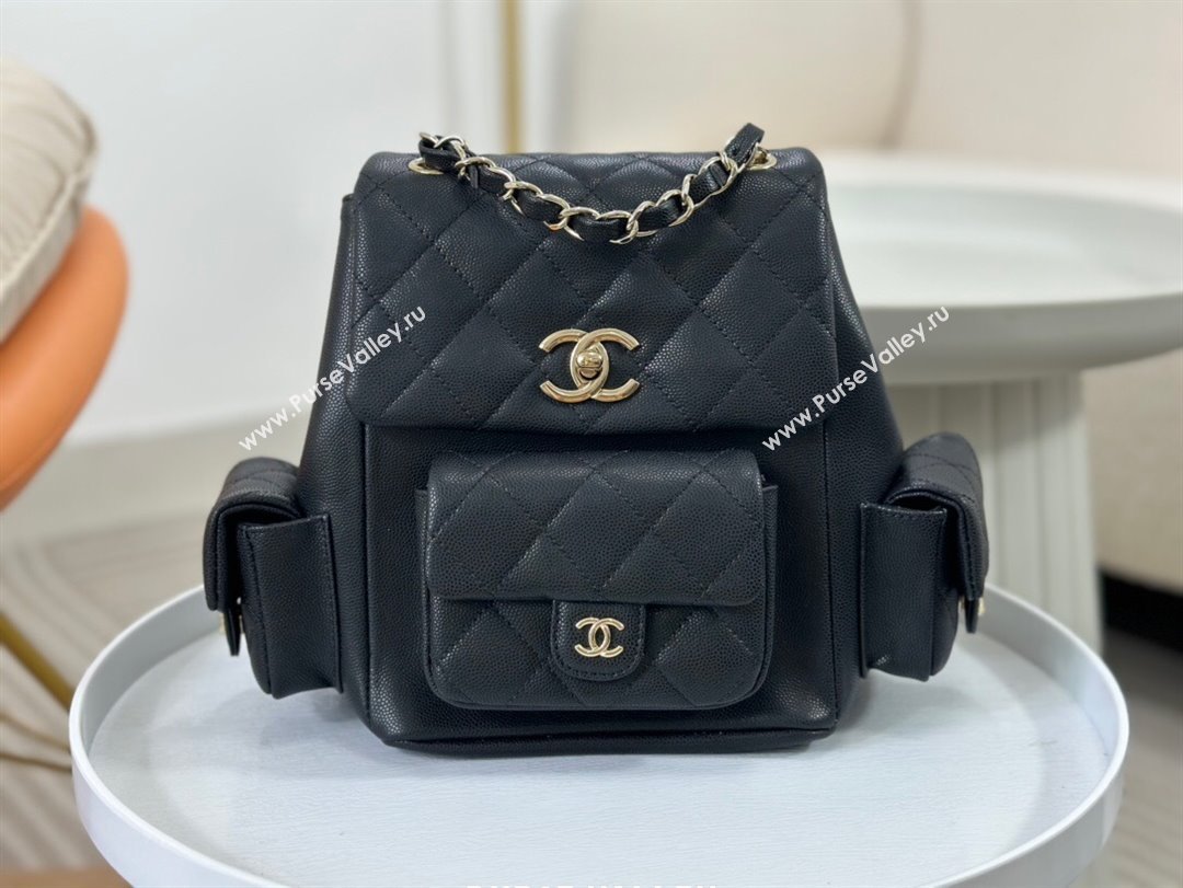 Chanel Grained Shiny Calfskin Backpack Bag AS4398 Black 2023 Top (SM-23112814)