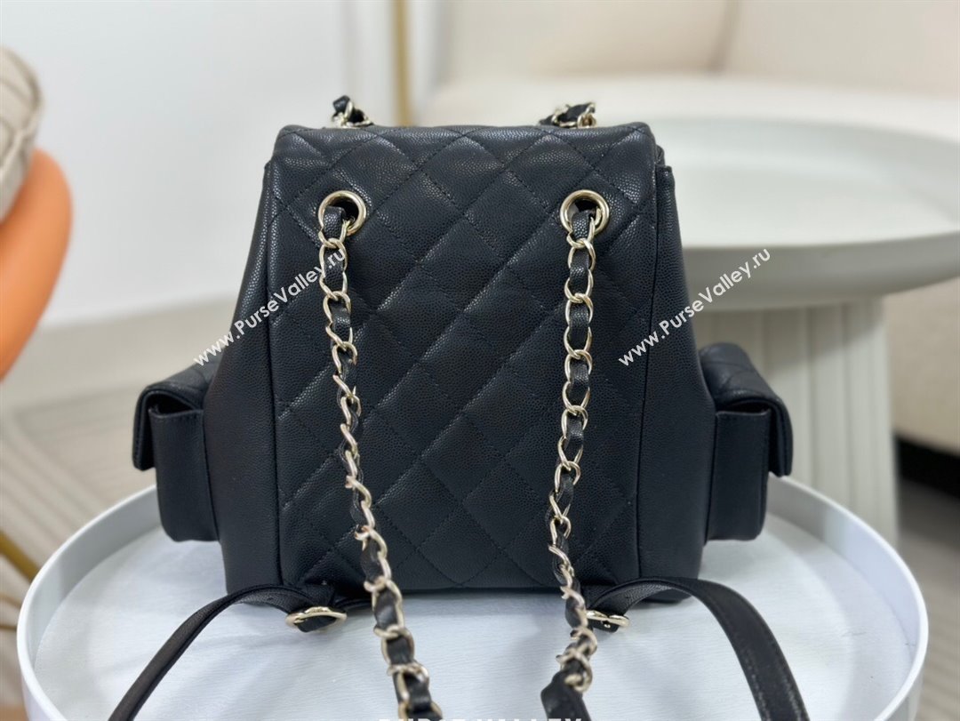 Chanel Grained Shiny Calfskin Backpack Bag AS4398 Black 2023 Top (SM-23112814)