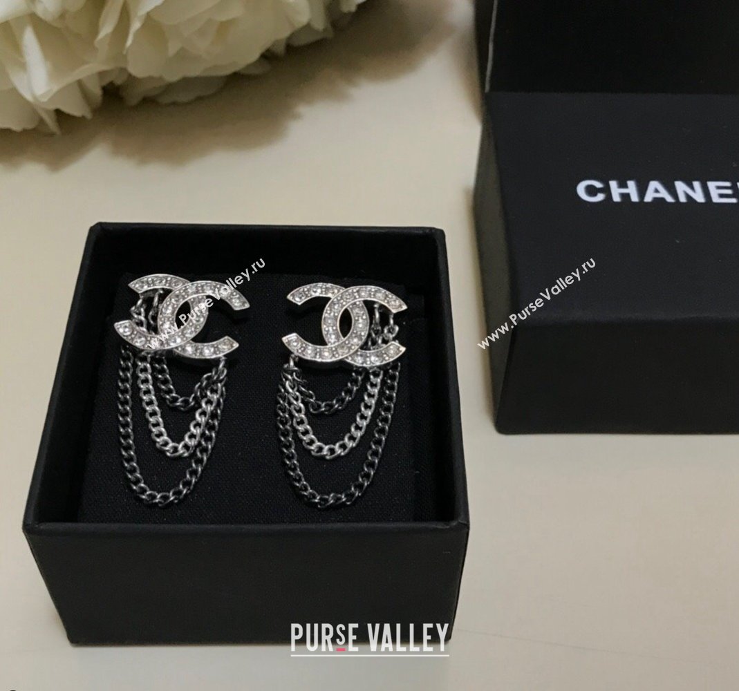 Chanel CC Tassel Earrings AB7062 Silver 2021 100857 (YF-21100897)