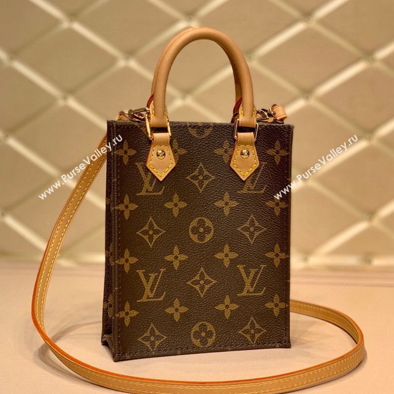 Louis Vuitton Petit Sac Plat Mini Tote Bag in Monogram Canvas M694421 2020 (KI-20112342)