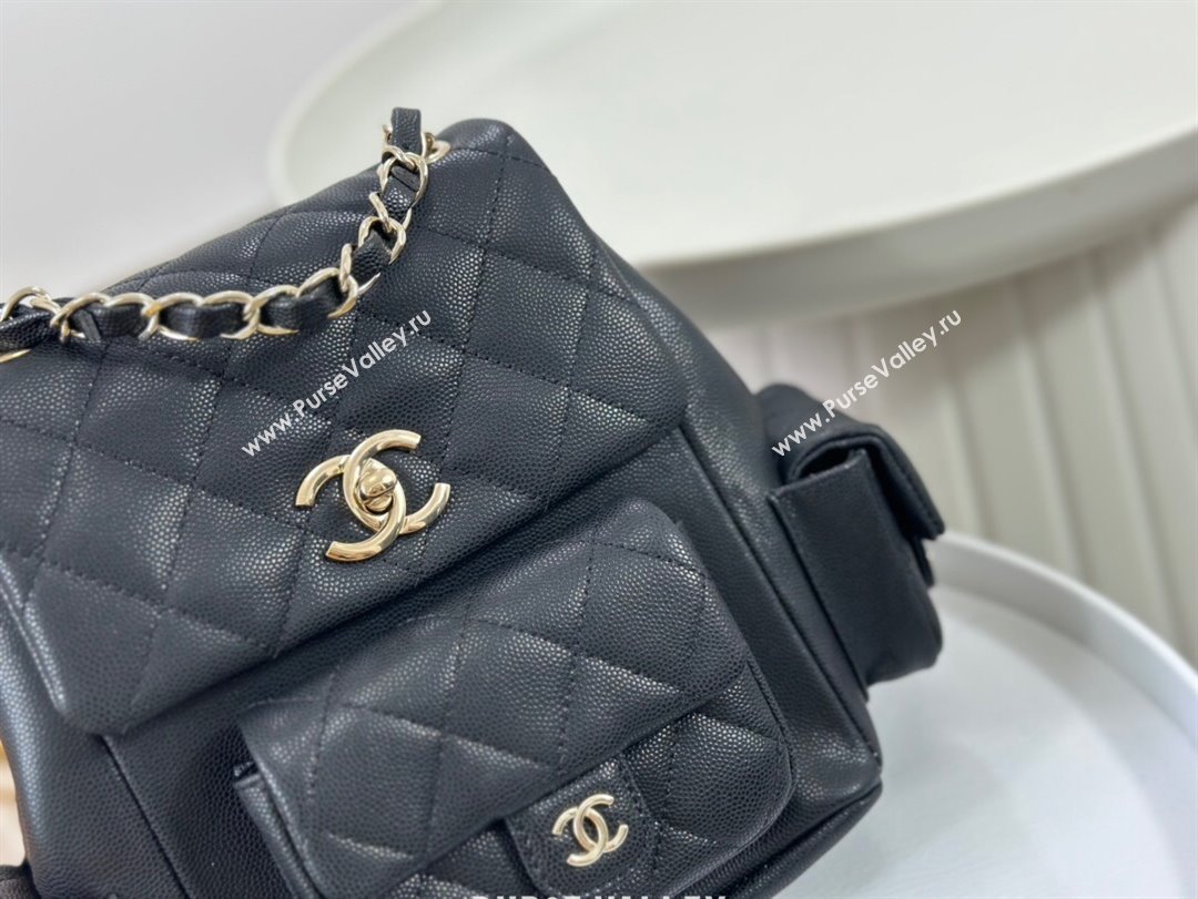 Chanel Grained Shiny Calfskin Backpack Bag AS4398 Black 2023 Top (SM-23112814)