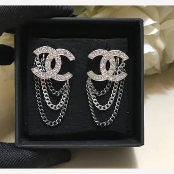 Chanel CC Tassel Earrings AB7062 Silver 2021 100857 (YF-21100897)