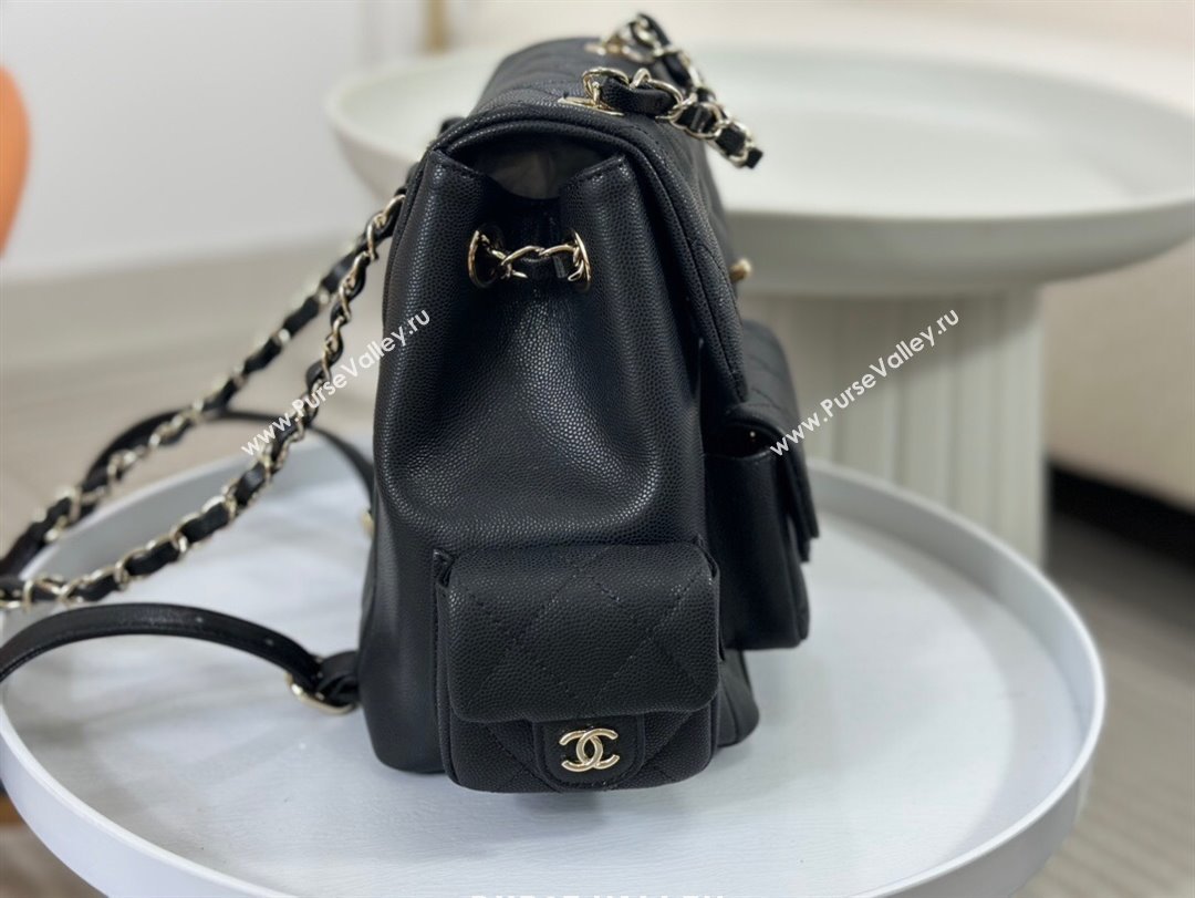 Chanel Grained Shiny Calfskin Backpack Bag AS4398 Black 2023 Top (SM-23112814)